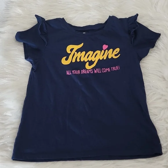 Big girls mustard pants and 2 navy blue Tops set - Picture 6 of 10